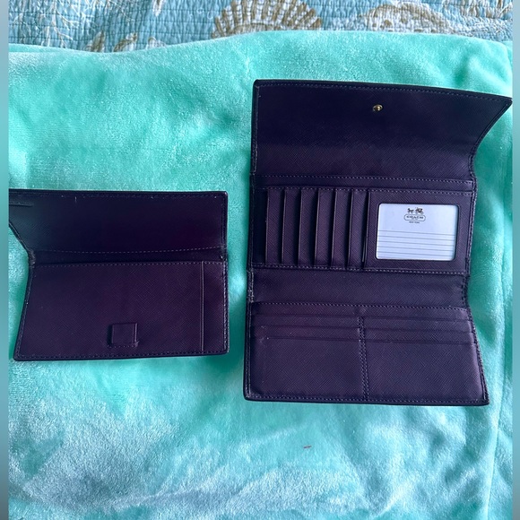 Coach Tri-fold Wallet with Removable Checkbook Cover - Picture 8 of 10